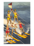 Pyramid of Water Skiers, Cypress Gardens, Florida Lámina giclée Pyramid of Water Skiers, Cypress Gardens, Florida Lámina giclée