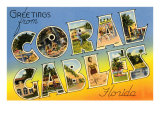 Greetings from Coral Gables,  Florida Lámina giclée