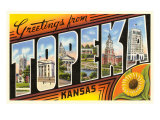 Saludos desde Topeka. Kansas Lámina giclée Saludos desde Topeka. Kansas Lámina giclée