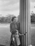 Her Royal Highness the Princess Elizabeth and Prince Charles at Clarence House, London, England Photographie par Cecil Beaton