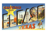 Greetings from El Paso, Texas Giclee Print