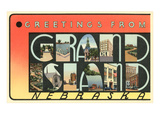 Greetings from Grand Island, Nebraska Lámina giclée