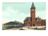 Estación ferroviaria, Milwaukee, Wisconsin Lámina giclée