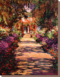 Il Viale del Gardino Stretched Canvas Print by Claude Monet