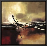 Symphony in Red and Khaki II Framed Canvas Print by Laurie Maitland