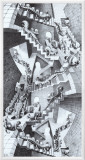 House of Stairs Framed Canvas Print by M. C. Escher