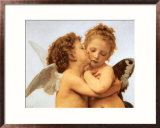 The First Kiss, c.1873 (detail) Poster van William Adolphe Bouguereau The First Kiss, c.1873 (detail) Poster van William Adolphe Bouguereau