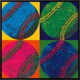 Ball Four: Baseball Framed Canvas Print