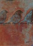 Row of Sparrows II Affiches par Norman Wyatt Jr.