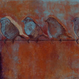 Row of Sparrows I Prints by Norman Wyatt Jr.
