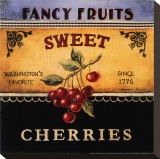 Sweet Cherries Stretched Canvas Print by Kimberly Poloson