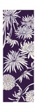 Vertical Chrysanthemum Print in Purple Posters