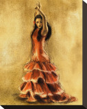 Flamenco Dancer I Stretched Canvas Print by Caroline Gold Flamenco Dancer I Stretched Canvas Print by Caroline Gold