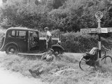 1935 Standard 10 in the Devon Countryside Fotografie-Druck