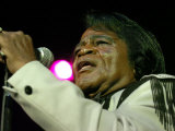 Soul Legend James Brown in Action at the Carling Academy in Glasgow, June 2004 Fotografisk tryk Soul Legend James Brown in Action at the Carling Academy in Glasgow, June 2004 Fotografisk tryk