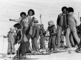 The Jackson 5 Performing in Switzerland on the Slopes, February 1979 Photographic Print
