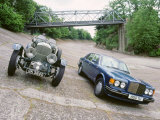 1991 Bentley Turbo R with 1930 Bentley 4.5 at Brooklands Photographic Print