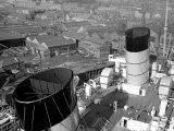 The Ocean Liner Queen Mary Berthed at Clydebank Docks, 1938 Photographic Print