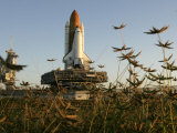 Space Shuttle Discovery at the Kennedy Space Center at Cape Canaveral, Florida, November 9, 2006 Photographic Print by John Raoux