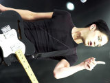 Brian Molko of Placebo on Stage Att in the Park July 2001 Lámina fotográfica