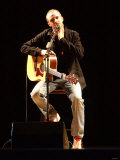 Travis Group Band March 2002 Performing at Holyrood High School in Glasgow. Singer Fran Healy Photographic Print