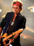 Keith Richards Performing on Stage at the Rolling Stones in Concert at Twickenham, August 2006 Fotografisk trykk