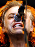 Bob Geldof Singer April 2003 Scottish Claymores Pre-Match Entertainment. American Football Lámina fotográfica