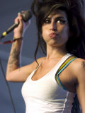 British Jazz Singer Amy Winehouse on Stage at Coachella Music Festival in California Photographic Print