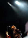 Liam Gallagher Singing Live on Stage at the Coachella Music Festival in Palm Springs California Valokuvavedos