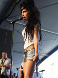 British Jazz Singer Amy Winehouse on Stage at Coachella Music Festival in California Photographie