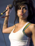 British Singing Star Amy Winehouse on Stage at Coachella Music Festival in California Photographie