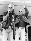 Pop Group Twins Matt and Luke Goss Popped Up on Radio One's Roadshow Singing Latest Hit Too Much Lámina fotográfica