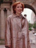 Star of the Television Program the X Files Actress Gillian Anderson in Glasgow Lámina fotográfica