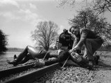 The Avengers Television Program 1965 Diana Rigg and Patrick Macnee Photographie