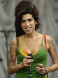 Amy Winehouse at the Glastonbury Festival June 2007. Glastonbury Festival Fotografisk tryk