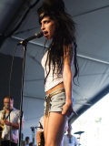 British Singing Star Amy Winehouse on Stage at Coachella Music Festival in California Photographic Print