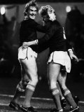 Kenny Dalglish and Mo Johnston Celebrate Goal 1984 Scotland V Spain at Hampden Fotografie-Druck