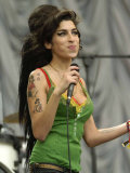 Amy Winehouse at the Glastonbury Festival June 2007. Glastonbury Festival Fotografie-Druck