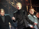Boyzone Pop Group Ronan Keating Singing with Stephen Gateley and Shane Lynch at SECC Photographie
