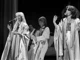Abba Swedish Pop Band on Stage at Wembley Arena, November 1979 Photographic Print