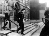 Sid Vicious with Girlfriend Nancy Leaving Marylebone Magistrates Court Photographie