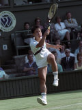 Wimbledon Tennis. Henri Leconte V. Michael Chang. June 1988 Photographie