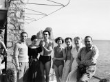 American Actress Singer Gracie Fields with Husband and Friends in Italy While on Holiday Photographic Print