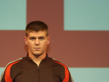 Liverpool Captain Steven Gerrard February 2004 at the Launch of the New Adidas Predator Boot Photographie