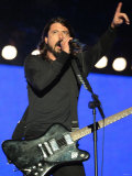 Dave Grohl of US Rock Band Foo Fighters Performs on the Main Stage at V Festival in Hylands Park Fotografie-Druck