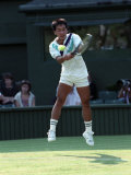 Wimbledon Tennis. Henri Leconte V. Michael Chang. June 1988 Lámina fotográfica
