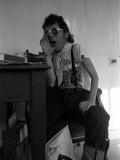 Rock Star Ian Dury Poses During an Exclusive Interview For the Daily Mirror in His Office Photographie