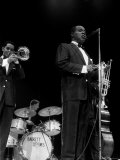 Louis Armstrong Jazz Musician - May 1956 During His First Concert in Great Britain Lámina fotográfica Louis Armstrong Jazz Musician - May 1956 During His First Concert in Great Britain Lámina fotográfica