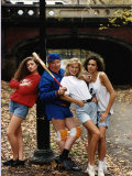 Benny Hill Comedian in Park with American Hill Angels Photographic Print