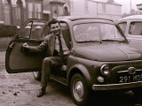 Peter Griffiths Arriving at the Conservative Club at Smethwick in His Fiat Car Photographic Print